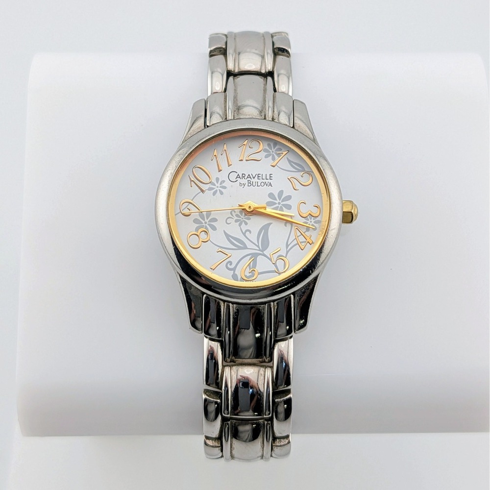 Caravelle by Bulova 45L124 Women's Floral Dial Bracelet Watch 25mm 6"